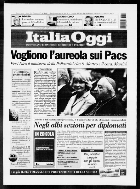 Italia oggi : quotidiano di economia finanza e politica